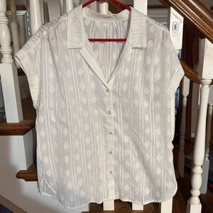 White Button-Up Women's Top